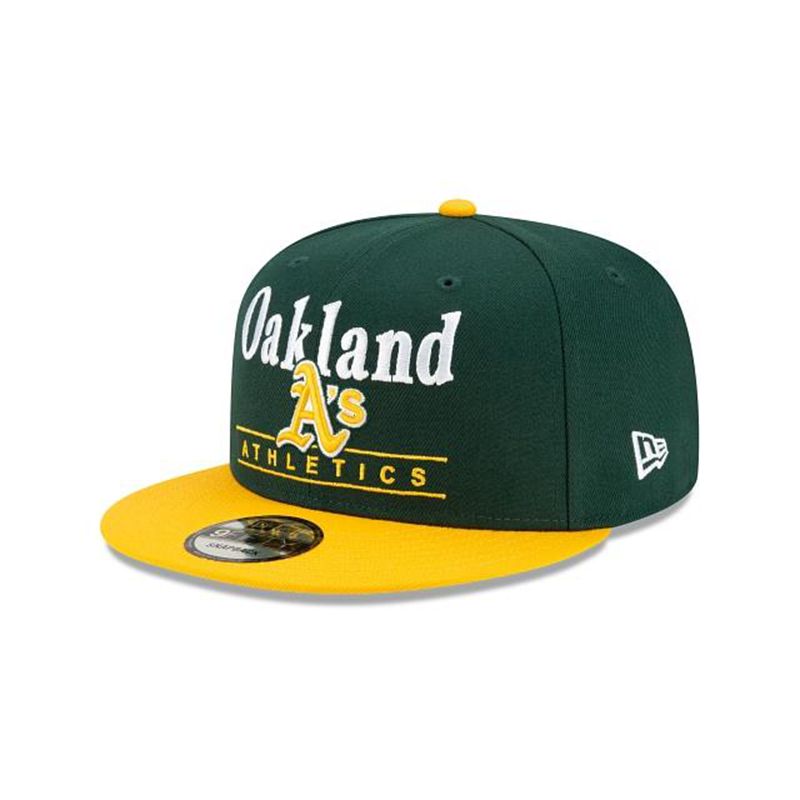 MLB Oakland Athletics Two Tone Retro 9Fifty Snapback (JVY6694) - Green New Era Caps